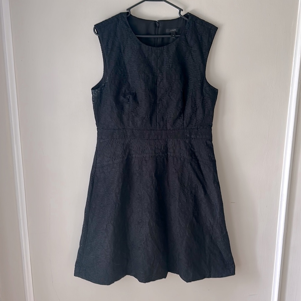 Black Sleeveless J Crew A-Line Dress